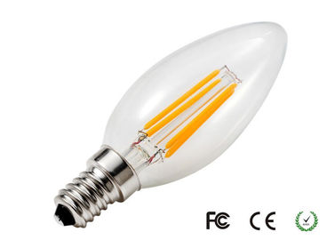 Customized 4w C35 Led Filament Candle Bulb 2700-3200k Epistar Chip