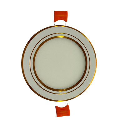 Λεπτή γωνία ακτίνων 200° Downlight 720LM των χρυσών οδηγήσεων συνόρων Φ120×H10mm 3000K